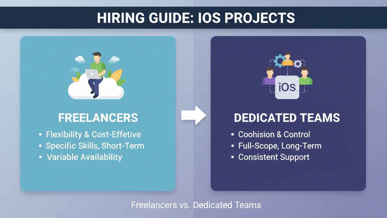 Hiring Guide: Freelancers vs. Dedicated Teams for iOS Projects